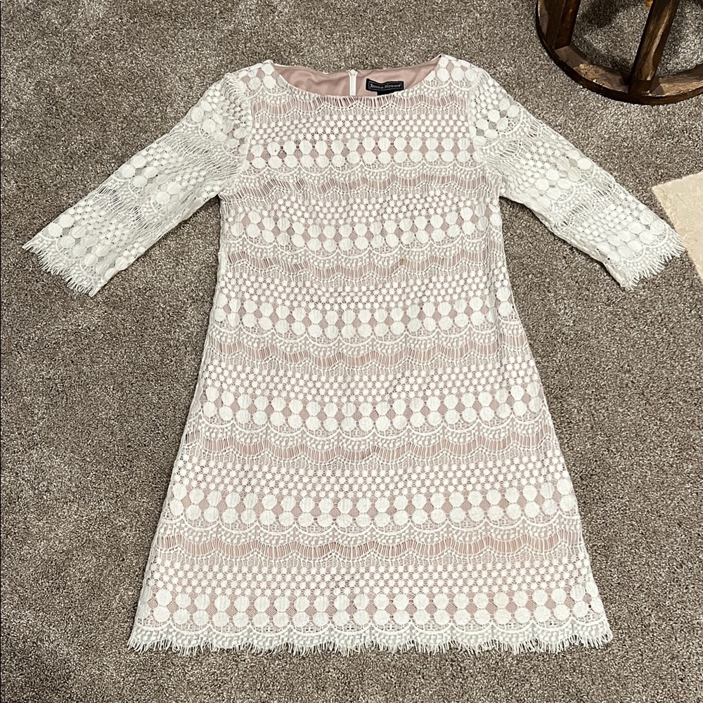 Jessica Howard ivory white lace dress